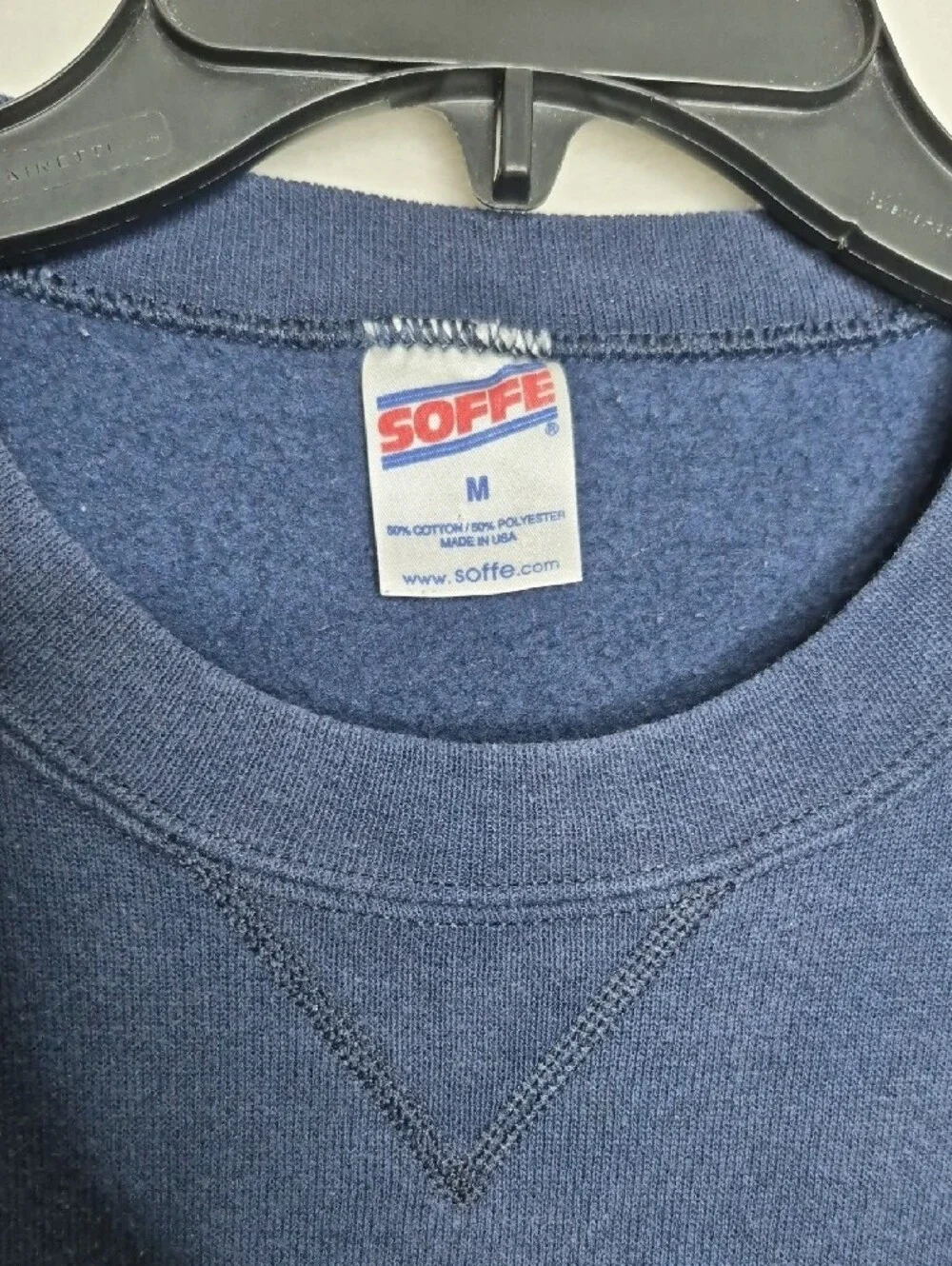 Vintage Soffe US Navy Double Sided Crewneck Sweatshirt Blue Gold Crest Medium